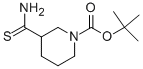 structure of CAS# 274682-80-3, Tert-Butyl 3-(Thiocarbamoyl)Piperidine-1-Carboxylate;Tert-Butyl 3-Carbamothioylpiperidine-1-Carboxylate, 1-(Tert-Butoxycarbonyl)-3-Carbamothioylpiperidine, 1-(Tert-Butoxycarbonyl)Piperidine-3-Thiocarboxamide;Tert-Butyl 3-(Thiocarbamoyl)Piperidine-1-Carboxylate;Piperidine-3-Thiocarboxamide, N1-BOC Protected