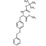 structure of CAS# 27513-44-6, Methyl O-Benzyl-N-{[(2-Methyl-2-Propanyl)Oxy]Carbonyl}-L-Tyrosinate;Methyl-N-Boc-4-benzyloxy-L-Phenyl alanine