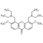 CAS#: 27526-48-3， 4,5-Bis[(Diethylamino)Methyl]-3,6-Dimethoxy-9H-Xanthen-9-One