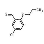 structure of CAS# 27590-75-6, 5-Chloro-2-Propoxybenzaldehyde;5-Chloro-2-propoxybenzaldehyde;MFCD03422441;ZINC02558309