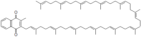 CAS#: 27670-93-5， 2-Methyl-3-[(2E,6E,10E,14E,18E,22E,26E,30E,34E,38E,42E)-3,7,11,15,19,23,27,31,35,39,43,47-Dodecamethyl-2,6,10,14,18,22,26,30,34,38,42,46-Octatetracontadodecenyl]-1,4-Naphthalenedione