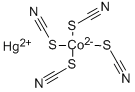 structure of CAS# 27685-51-4, Mercury Tetrathiocyanatocobaltate(II);Cobaltous Mercuric Tetrathiocyanate;Cobaltate(2-), Tetrakis(Thiocyanato-N)-, Mercury(2++) (1:1), (Beta-4)-;Cobaltate(2-), Tetrakis(Thiocyanato-Kappan)-, Mercury(2+) (1:1), (T-4)-