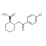 structure of CAS# 27866-90-6, (1R,2S)-2-[2-(4-Chlorophenyl)-2-Oxoethyl]Cyclohexanecarboxylic Acid;trans-2-[<wbr>2-(4-chlo<wbr>rophenyl)<wbr>-2-oxoeth<wbr>yl]cycloh<wbr>exane-1-c<wbr>arboxylic<wbr> acid