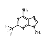 structure of CAS# 2789-03-9, 9-Methyl-2-(Trifluoromethyl)-9H-Purin-6-Amine;########;9Methyl2trifluoromethyl9Hpurin6ylamine