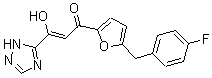CAS#: 280571-30-4， 1-(5-(4-Fluorobenzyl)furan-2-yl)-3-hydroxy-3-(1H-1,2,4-triazol-3-yl)-2-propen-1-one