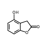 structure of CAS# 2811-93-0, 4-Hydroxy-1-Benzofuran-2(3H)-One;2(3H)-Benzofuranone, 4-hydroxy-;4-hydroxybenzofuran-2(3H)-one