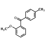 structure of CAS# 28137-36-2, (2-Methoxyphenyl)(4-Methylphenyl)Methanone;(2-Methoxyphenyl)(4-methylphenyl)methanone #;2-methoxy-4'-methylbenzophenone