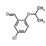 structure of CAS# 28396-34-1, 5-Chloro-2-Isopropoxybenzaldehyde;5-chloro-2-(methylethoxy)benzaldehyde;MFCD03422443