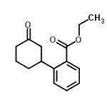 structure of CAS# 284022-85-1, Ethyl 2-(3-Oxocyclohexyl)Benzoate;Ethyl 2-(3-oxocyclohexyl)benzoate;MFCD03841039