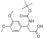 structure of CAS# 284492-37-1, 3-Tert-Butoxycarbonylamino-3-(3,4-Dimethoxy-Phenyl)-Propionic Acid;3-[(TERT-BUTOXYCARBONYL)AMINO]-3-(3,4-DIMETHOXYPHENYL)PROPANOIC ACID;3-TERT-BUTOXYCARBONYLAMINO-3-(3,4-DIMETHOXY-PHENYL)-PROPIONIC ACID