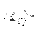 structure of CAS# 28533-44-0, 3-(Isobutyrylamino)Benzoic Acid;3-(2-methylpropanoylamino)benzoic acid;3-[(2-methylpropanoyl)amino]benzoic acid;AO-548/40055117