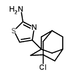 结构式 CAS# 28599-75-9, 4-(3-氯金刚烷-1-基)-1,3-噻唑-2-胺