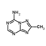 structure of CAS# 28610-00-6, 2-Methyl[1,2,4]Triazolo[1,5-a][1,3,5]Triazin-7-Amine;2-methyl[1,2,4]triazolo[1,5-a][1,3,5]triazin-7-amine;2-methyl-[1,2,4]triazolo[1,5-a][1,3,5]triazin-7-amine;2-methyl-1,2,4-triazolo[1,5-a]1,3,5-triazine-5-ylamine