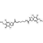 structure of CAS# 28714-26-3, N,N'-1,4-Butanediylbis(7,9-Dibromo-10-Hydroxy-8-Methoxy-1-Oxa-2-Azaspiro[4.5]Deca-2,6,8-Triene-3-Carboxamide);aerothionin;NCI60_001482;NSC177380