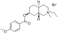 CAS#: 28798-18-7， [(4aS,7S,8aR)-2-ethyl-2-methyl-3,4,4a,5,6,7,8,8a-octahydro-1H-isoquinolin-2-ium-7-yl] 4-methoxybenzoate bromide