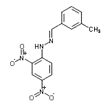 结构式 CAS# 2880-05-9, (2E)-1-(2,4-二硝基苯基)-2-(3-甲基苄亚基)肼