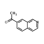 结构式 CAS# 288309-10-4, 1-(7-异喹啉基)乙酮