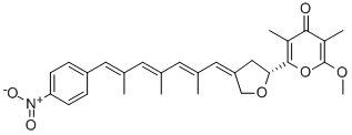 CAS#: 28900-27-8， (+)-2-Methoxy-3,5-Dimethyl-6-[4-[7-(4-Nitrophenyl)-2,4,6-Trimethyl-2,4,6-Heptatrienylidene]Tetrahydrofuran-2-Yl]-4H-Pyran-4-One