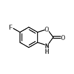 结构式 CAS# 2923-94-6, 6-氟-1,3-苯并恶唑-2(3H)-酮