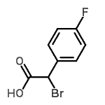 structure of CAS# 29270-33-5, Bromo(4-Fluorophenyl)Acetic Acid;Î±-Bromo-4-fluorophenylacetic acid;α-BROMO-4-FLUOROPHENYLACETIC ACID;α-BROMO-4-FLUOROPHENYLACETICACID9