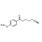 结构式 CAS# 29395-08-2, 6-(4-甲氧基苯基)-6-氧代己腈