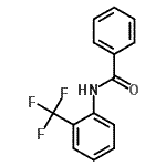 structure of CAS# 2946-71-6, N-[2-(Trifluoromethyl)Phenyl]Benzamide;2'-Trifluoromethylbenzanilide;2-TRIFLUOROMETHYLBENZANILIDE;N-[2-(Trifluoromethyl)phenyl]benzamide #