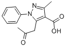 结构式 CAS# 294874-70-7, 3-甲基-5-(2-氧代丙基)-1-苯基-1H-吡唑-4-羧酸