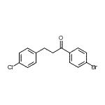 结构式 CAS# 296271-45-9, 1-(4-溴苯基)-3-(4-氯苯基)-1-丙酮