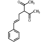 结构式 CAS# 29638-71-9, 3-[(2E)-3-苯基-2-丙烯-1-基]-2,4-戊烷二酮