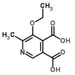 结构式 CAS# 2971-77-9, 5-乙氧基-6-甲基-3,4-吡啶二甲酸