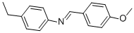 structure of CAS# 29743-18-8, N-(4-Methoxybenzylidene)-4‘-ethylaniline;(4-Ethylphenyl)-(4-Methoxybenzylidene)Amine;Sbb008217;P-Methoxybenzylidine P-Ethylaniline