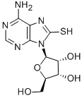 CAS#: 3001-45-4， 6-Amino-9-[3,4-Dihydroxy-5-(Hydroxymethyl)Oxolan-2-Yl]-7H-Purine-8-Thione