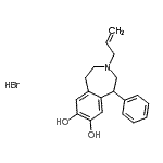 structure of CAS# 300561-58-4, 3-Allyl-1-Phenyl-2,3,4,5-Tetrahydro-1H-3-Benzazepine-7,8-Diol Hydrobromide (1:1);(±)-7,8-D<wbr>ihydroxy-<wbr>3-allyl-1<wbr>-phenyl-2<wbr>,3,4,5-te<wbr>trahydro-<wbr>1H-3-benz<wbr>azepine h<wbr>ydrobromi<wbr>de;(±)-SKF 38393, N-allyl-, hydrobromide;(±)-SKF-38393