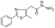 结构式 CAS# 300664-52-2, 2-(5-甲基-2-苯基-1,3-噻唑-4-基)乙酰肼