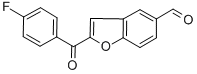 structure of CAS# 300664-74-8, 2-(4-Fluorobenzoyl)-1-Benzofuran-5-Carbaldehyde;2-(4-FLUOROBENZOYL)-1-BENZOFURAN-5-CARBALDEHYDE;2-(4-Fluoro-Benzoyl)-Benzofuran-5-Carbaldehyde