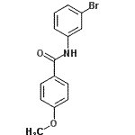 结构式 CAS# 301158-03-2, N-(3-溴苯基)-4-甲氧基苯甲酰胺