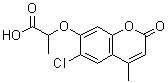 structure of CAS# 301683-08-9, 2-[(6-Chloro-4-Methyl-2-Oxo-2H-Chromen-7-Yl)Oxy]Propanoic Acid;2-(6-Chlo<wbr>ro-4-meth<wbr>yl-2-oxo-<wbr>2H-chrome<wbr>n-7-yloxy<wbr>)-propion<wbr>ic acid;2-(6-chloro-4-methyl-2-oxochromen-7-yloxy)propanoic acid;2-[(6-chl<wbr>oro-4-met<wbr>hyl-2-oxo<wbr>-2H-chrom<wbr>en-7-yl)o<wbr>xy]propan<wbr>oic acid