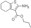 结构式 CAS# 302561-09-7, 2-氨基-4,5,6,7-四氢-1-苯并噻吩-3-羧酸丙酯