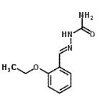 structure of CAS# 302910-34-5, (2E)-2-(2-Ethoxybenzylidene)Hydrazinecarboxamide;(E)-2-(2-ethoxybenzylidene)hydrazinecarboxamide;[(E)-[(2-ethoxyphenyl)methylidene]amino]urea;hydrazinecarboxamide, 2-[(2-ethoxyphenyl)methylene]-