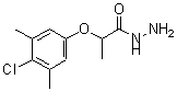 structure of CAS# 302949-31-1, 2-(4-Chloro-3,5-Dimethylphenoxy)Propanehydrazide;2-(4-chloro-3,5-dimethylphenoxy)propanehydrazide;2-(4-Chloro-3,5-dimethylphenoxy)propanohydrazide;PROPANOIC ACID,2-(4-CHLORO-3,5-DIMETHYLPHENOXY)-, HYDRAZIDE