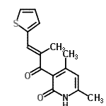 CAS#: 304475-03-4， (2E)-1-(2-Hydroxy-4,6-Dimethyl-3-Pyridinyl)-2-Methyl-3-(2-Thienyl)-2-Propen-1-One