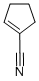 structure of CAS# 3047-38-9, 1-Cyanocyclopentene;1-Cyclopentenecarbonitrile;Fr-0201;1-Cyclopentene-1-Carbonitrile