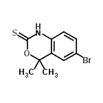 CAS#: 304853-34-7， 6-Bromo-4,4-Dimethyl-1,4-Dihydro-2H-3,1-Benzoxazine-2-Thione