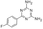 structure of CAS# 30530-44-0, 2,4-Diamino-6-(4-Fluorophenyl)-1,3,5-Triazine;1,3,5-Triazine-2,4-Diamine, 6-(4-Fluorophenyl)-;2,4-DIAMINO-6-(4-FLUOROPHENYL)-1,3,5-TR&