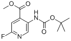 structure of CAS# 305371-15-7, Methyl 5-(Tert-Butoxycarbonylamino)-2-Fluoroisonicotinate
