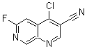 结构式 CAS# 305371-18-0, 4-氯-6-氟-1,7-萘啶-3-甲腈
