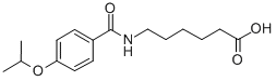 structure of CAS# 305858-63-3, 6-[[4-(1-Methylethoxy)Benzoyl]Amino]-Hexanoic Acid;6-[(4-Isopropoxybenzoyl)Amino]Hexanoate;6-[[(4-Isopropoxyphenyl)-Oxomethyl]Amino]Hexanoate;6-[(4-Propan-2-Yloxyphenyl)Carbonylamino]Hexanoate