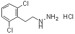 结构式 CAS# 30595-58-5, [2-(2,6-二氯苯基)乙基]肼盐酸盐(1:1)