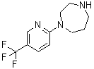 structure of CAS# 306934-70-3, 1-[5-(Trifluoromethyl)Pyrid-2-Yl]-1,4-Diazepane;1-[5-(Trifluoromethyl)-2-Pyridyl]-1,4-Diazepane , 95+%;1-(5-TRIFLUOROMETHYL-PYRIDIN-2-YL)-[1,4]DIAZEPANE;1-[5-(TRIFLUOROMETHYL)PYRID-2-YL]-1,4-DIAZEPANE