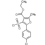 结构式 CAS# 306936-30-1, 乙基5-(4-氯苯基)-4-(氯磺酰基)-2-甲基-3-糠酸酯